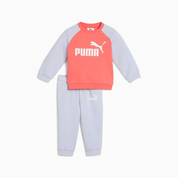 Roztomilá PUMA Minicats souprava pro nejmenší: Raglánová mikina a kalhoty – ideální pro malé dobrodruhy!