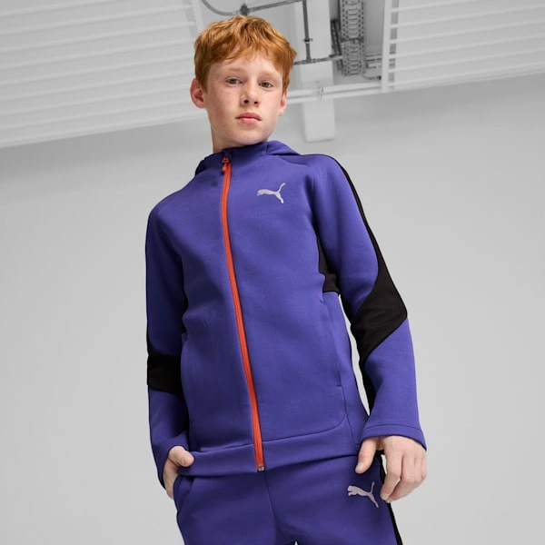 PUMA EVOSTIPER mikina s kapucí pro větší děti Pohodlí a styl